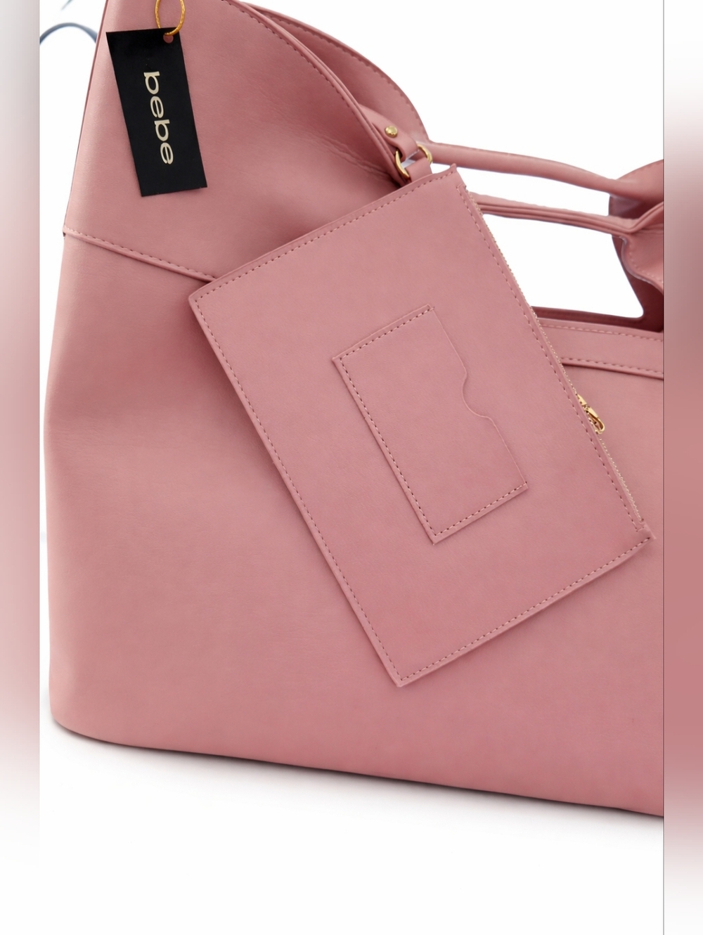 Gorgeous Bebe Ali XL Tote in soft blush pink—perfect everyday Use - Picture 2 of 4